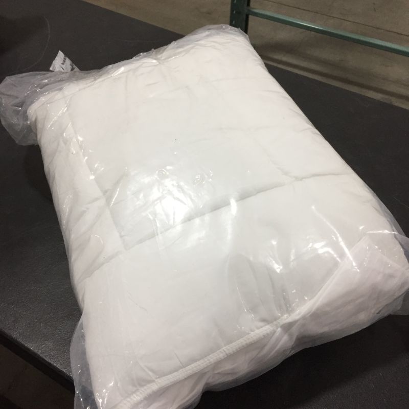 Photo 2 of EASELAND Twin Size Mattress Pad Pillow Top Mattress Cover Quilted Fitted Mattress Protector Single Cotton Top 39x75 white