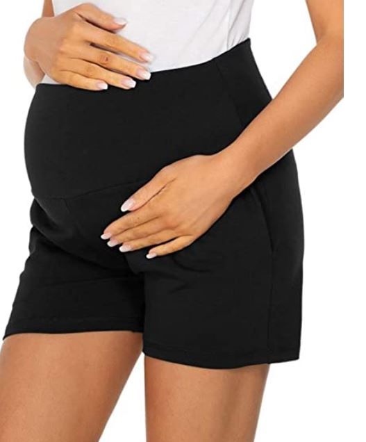 Photo 1 of BBHoping Women's Maternity Shorts Summer Workout Loose Fit Yoga Pregnancy Shorts Pants size m