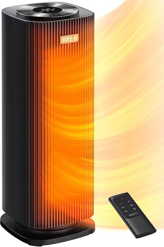 Photo 1 of Dreo Space Heaters for Indoor Use, Quiet&Fast Portable Heater with Tip-Over and Overheat Protection, Remote, Oscillating,12H Timer, LED Display with Touch Control, Electric Heater for Office Use