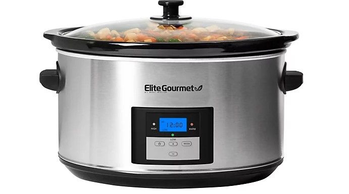 Photo 1 of Elite Gourmet 8.5-qt Stainless Steel Digital Slow Cooker