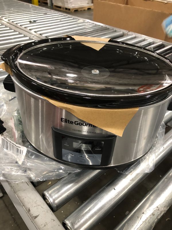 Photo 2 of Elite Gourmet 8.5-qt Stainless Steel Digital Slow Cooker