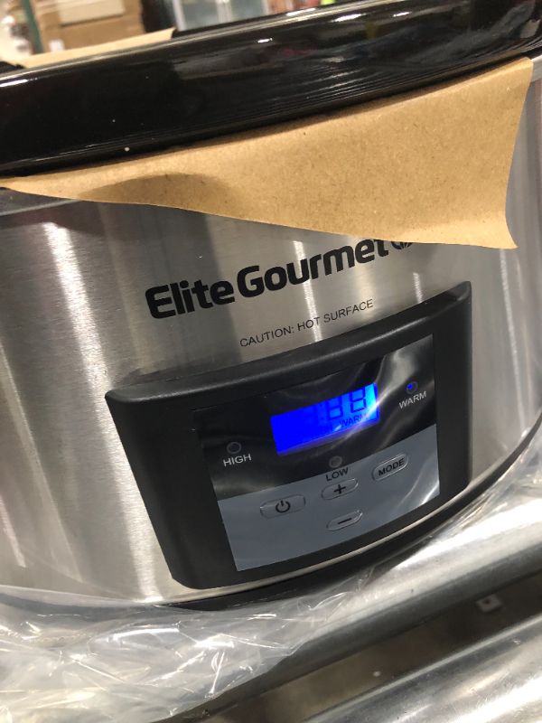 Photo 3 of Elite Gourmet 8.5-qt Stainless Steel Digital Slow Cooker