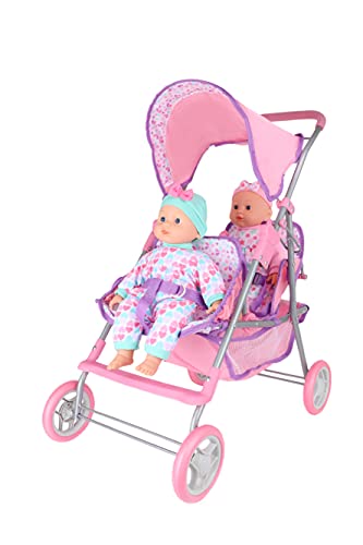 Photo 1 of Gigo Dream Collection 14" Twin Doll Stroller - Two Baby Dolls Included in Gift Box