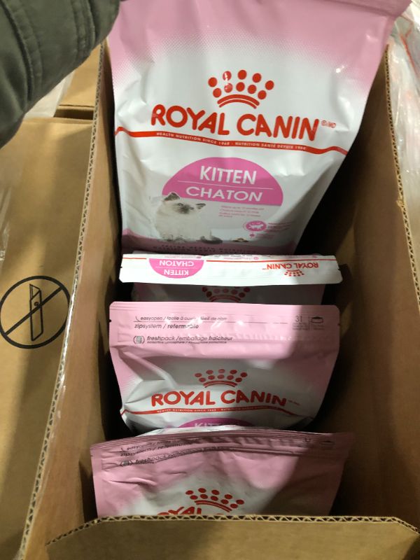 Photo 2 of BOX OF 4!!! Royal Canin Feline Health Nutrition Kitten Dry Cat Food 7LBS EACH TOTAL OF 
28LBS BB APRIL 2023