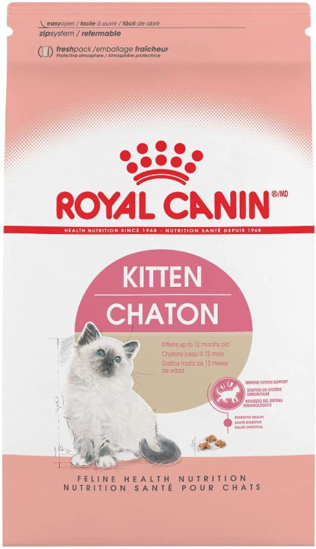 Photo 1 of BOX OF 4!!! Royal Canin Feline Health Nutrition Kitten Dry Cat Food 7LBS EACH TOTAL OF 
28LBS BB APRIL 2023