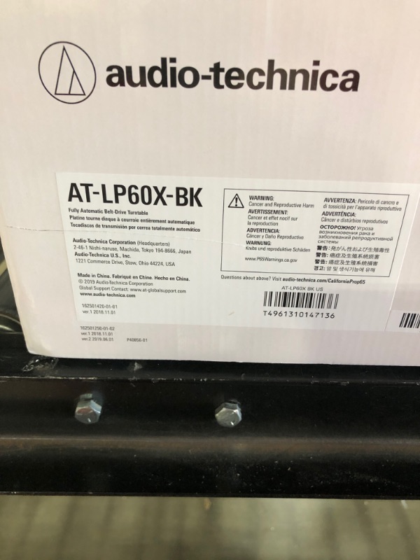 Photo 3 of Audio-Technica AT-LP60X-BK Fully Automatic Belt-Drive Stereo Turntable, Black, Hi-Fi, 2 Speed, Dust Cover, Anti-Resonance, Die-Cast Aluminum Platter
BRAND NEW ITEM.