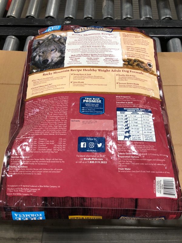 Photo 3 of Blue Buffalo Wilderness Rocky Mountain Recipe High Protein, Natural Adult Healthy Weight Dry Dog Food, Red Meat
BEST BY JUNE 2022.