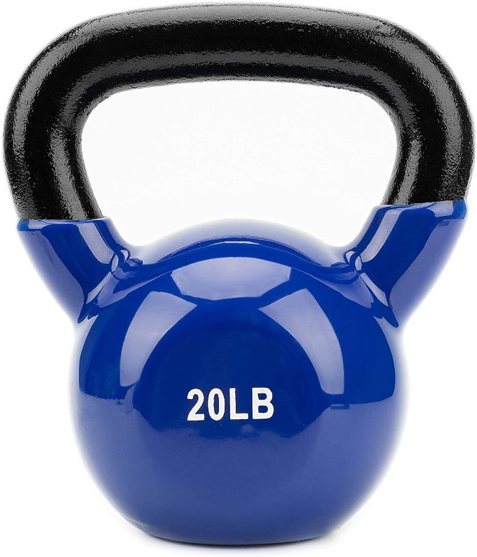 Photo 1 of DNC Kettle Bell Weight, Solid Cast Iron Strength Training Kettlebells, 20LB. Kettle Bells for Men and Women
