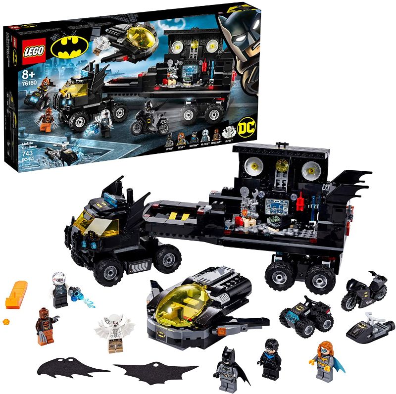 Photo 1 of LEGO DC Mobile Bat Base 76160 Batman Building Toy, Gotham City Batcave Playset and Action Minifigures, Great ‘Build Your Own Truck’ Batman Gift for Kids Aged 6 and up (743 Pieces)
BOX DAMAGE. 