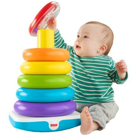 Photo 1 of Fisher-Price Giant Rock-a-Stack with 6-Colorful Rings
