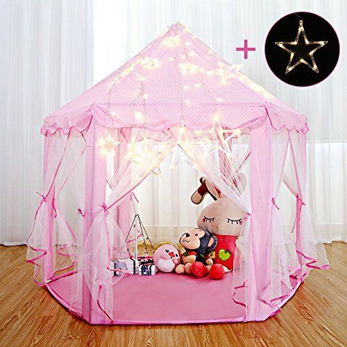 Photo 1 of Arkmiido Play Tent for Girls, Children’s Playhouse Princess Castle Gifts Toys for 2 3 4 5 6 7 Year Old Little Girls
