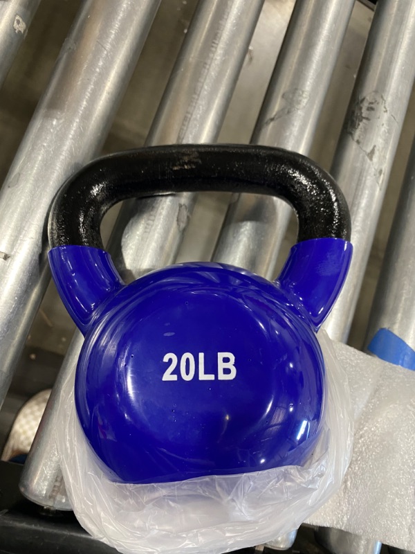 Photo 2 of DNC Kettle Bell Weight, Solid Cast Iron Strength Training Kettlebells,15 lb Kettle Bells for Men and Women
