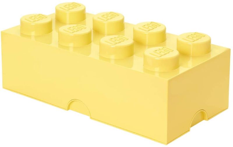 Photo 1 of Room Copenhagen Lego Brick Box Stackable Storage Solution, 8, Cool Yellow