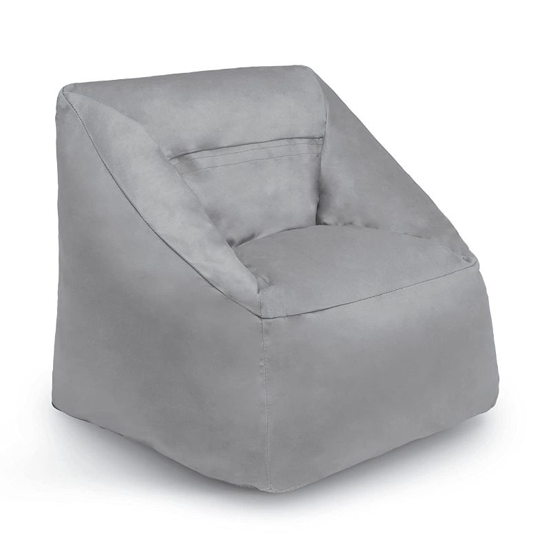 Photo 1 of Delta Children Cozee Cube Chair, Kid Size (For Kids Up To 10 Years Old), Alloy