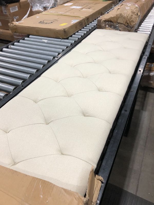 Photo 2 of ZINUS Trina Upholstered Headboard / Button Tufted Upholstery / Adjustable Height / Easy Assembly, Taupe, Queen