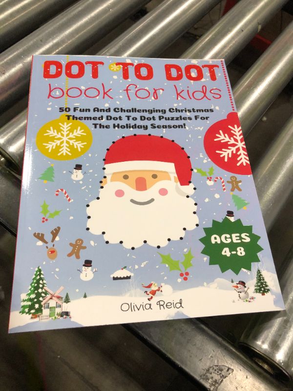 Photo 2 of Dot To Dot Book For Kids Ages 4-8: 50 Fun And Challenging Christmas Themed Dot To Dot Puzzles For The Holiday Season! (Large Print Activity Book For Kids) Paperback – Large Print
