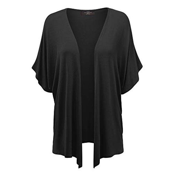 Photo 1 of Made By Johnny Women's Kimono Style Short Sleeve Dolman Cardigan (XL)
