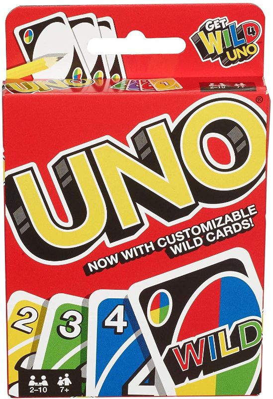 Photo 1 of Mattel Games UNO: Classic Card Game, Multi, 8 x 3-3/4 x 81/100 in (42003)
