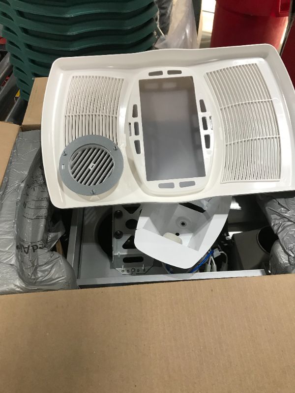 Photo 1 of Broan-NuTone QTX110HL Very Quiet Ceiling Heater, Fan, and Light Combo for Bathroom and Home, 0.9 Sones, 1500-Watt Heater, 60-Watt Incandescent Light, 110 CFM,White, 6" round
