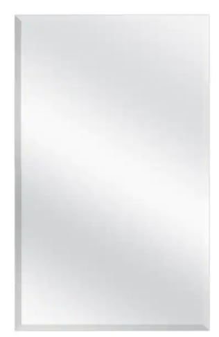 Photo 1 of 16 in. W x 26 in. H White Frameless Recessed/Surface Mount Bathroom Medicine Cabinet with Mirror
