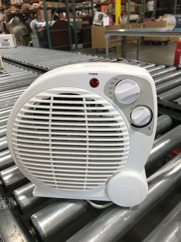 Photo 2 of 1500-Watt Electric Fan Forced Portable Heater, White
