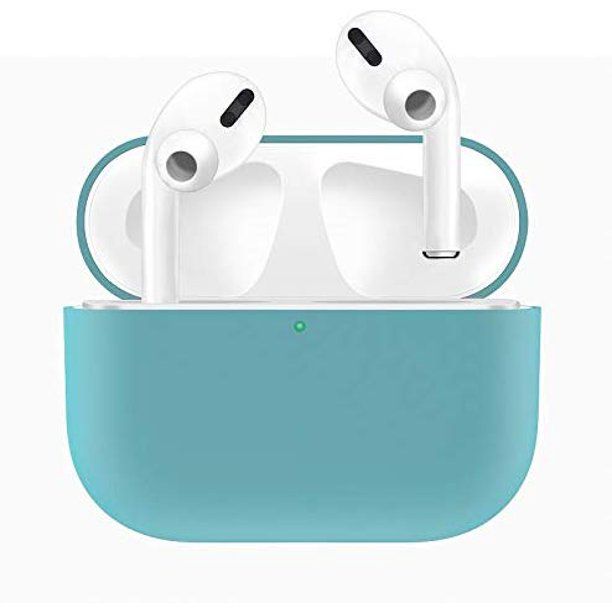 Photo 1 of AirPod Pro Case 360°Protective Silicone AirPods Pro Accessories Kit (Front LED Visible) with Apple AirPods Pro Charging Case - Teal
