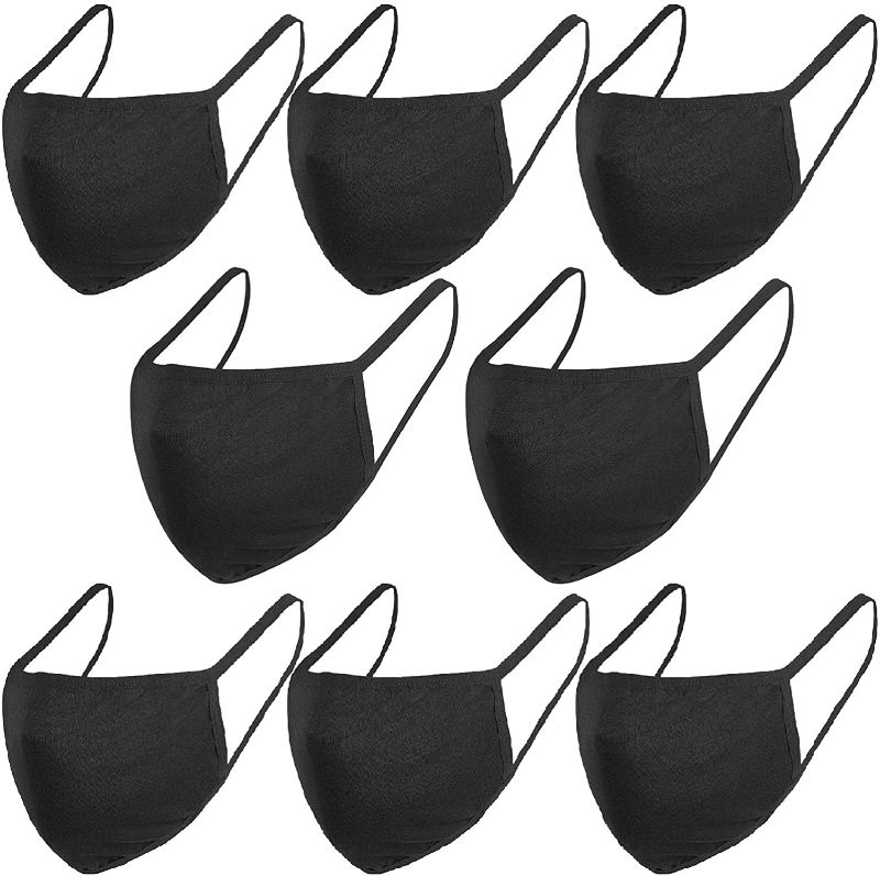 Photo 1 of Reusable Cotton Fabric?Fashion Protective, Unisex Black Dust Cotton, Washable
(9 PACK)