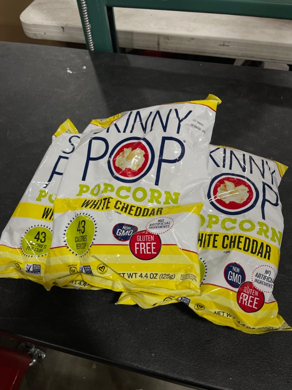 Photo 2 of (3 pack) SkinnyPop White Cheddar Popped Popcorn, 4.4oz Grocery Sized Bag