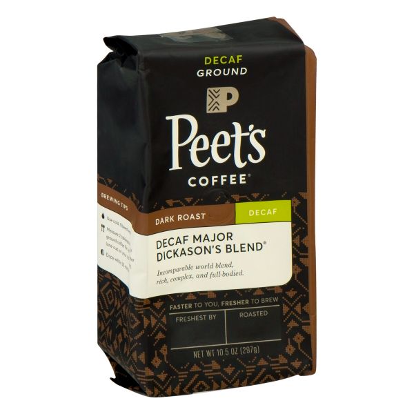 Photo 1 of  Peet's Coffee Decaf Major Dickason's Blend Dark Roast Ground Coffee, 10.5 Oz
11/06/21