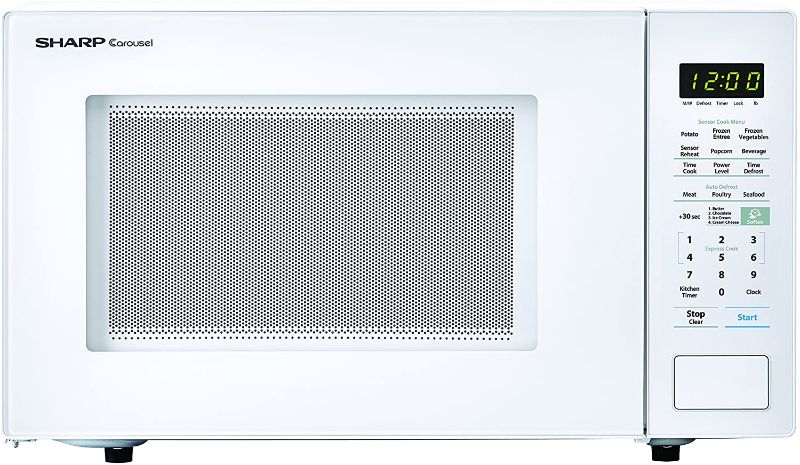 Photo 1 of SHARP White Carousel 1.4 Cu. Ft. 1000W Countertop Microwave Oven (ISTA 6 Packaging), Cubic Foot, 1000 Watts
