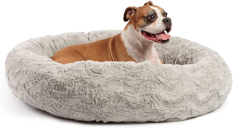 Photo 1 of Best Friends by Sheri The Original Calming Donut Cat and Dog Bed in Shag or Lux Fur, Machine Washable, High Bolster,  -XL
