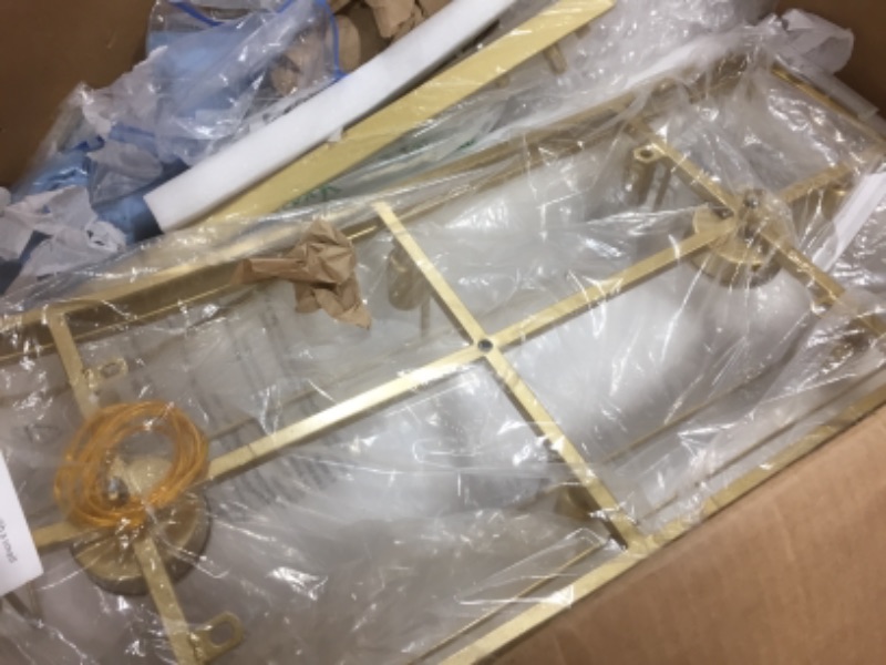 Photo 1 of Gold Chandelier lighting fixture- ( parts only )