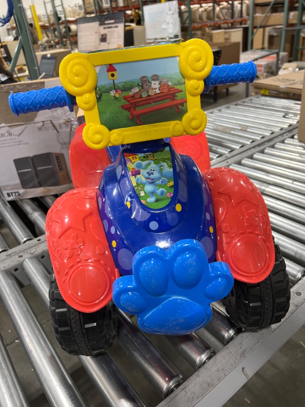 Photo 2 of Kid Trax Blues Clues & You! Skidoo Toddler Electric Quad Ride On Toy, 6 Volt, Kids 1.5-2.5 Years Old, Max Rider Weight 44 lbs, Blue,KT1616 **BATTERY NOT INCLUDED!!!!!!**
