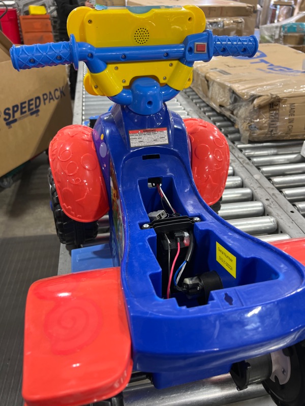 Photo 4 of Kid Trax Blues Clues & You! Skidoo Toddler Electric Quad Ride On Toy, 6 Volt, Kids 1.5-2.5 Years Old, Max Rider Weight 44 lbs, Blue,KT1616 **BATTERY NOT INCLUDED!!!!!!**
