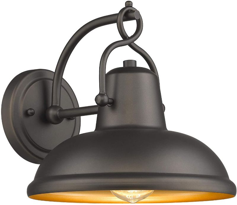 Photo 1 of FEMILA Wall Sconce Barn Light, Industrial Vintage Farmhouse Wall Lamp Lighting, Oil Rubbed Bronze Finish, 4FY14-1W ORB
