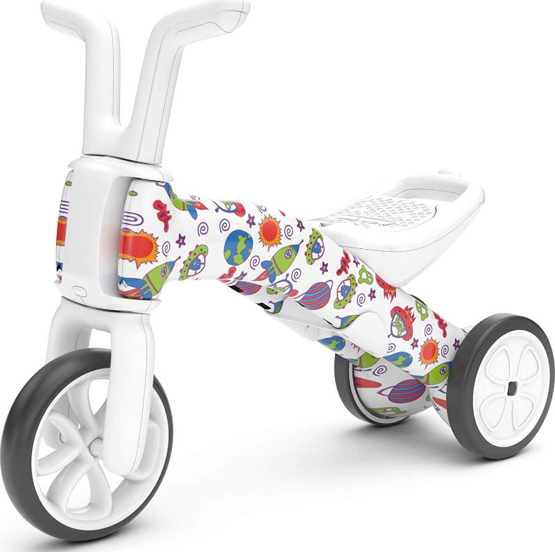 Photo 1 of Chillafish Bunzi FAD 2-in-1 Toddler Balance Bike and Tricycle, Ages 1 to 3 Years Old, Adjustable Lightweight First Gradual Balance Bike with Silent Non-Marking Wheels, When Monsters Meets Stars
