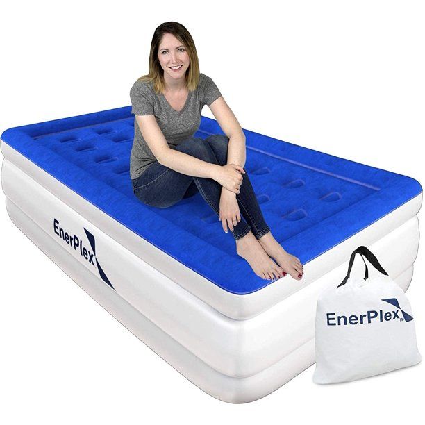 Photo 1 of EnerPlex Air Mattress 18 Inch Double Height Inflatable Bed with Built-in Dual Pump, Easy to Inflate/Quick Set Up, Twin
