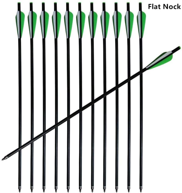 Photo 1 of 17" Fiberglass Crossbow Bolts Arrows with Replaceable Screw-in Broadhead for Archery Hunting Target Practice Outdoor Gift, 12Pcs
