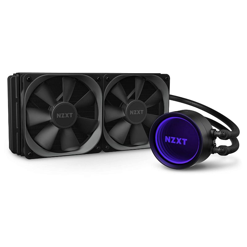 Photo 1 of NZXT Kraken X63 280mm - RL-KRX63-01 - AIO RGB CPU Liquid Cooler - Rotating Infinity Mirror Design - Improved Pump - Powered By CAM V4 - RGB Connector - Aer P 140mm Radiator Fans (2 Included)
