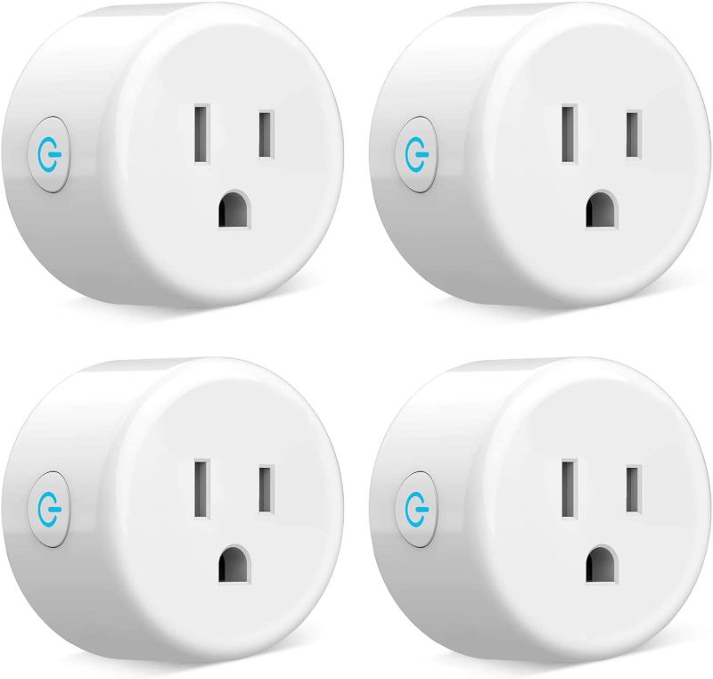 Photo 1 of 4Pack Mini Smart WIFI Plug, Smart Socket Works With Alexa, Google Home Assistant, Remote Control Smart Outlet with Timer Function, No Hub Required ETL and FCC Listed, 2.4G WiFi Only
