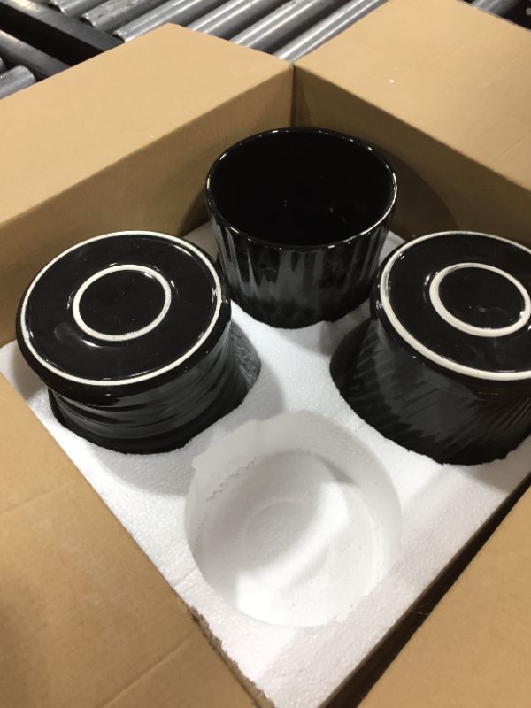 Photo 2 of 6inch flower pots, black, PACK OF FOUR