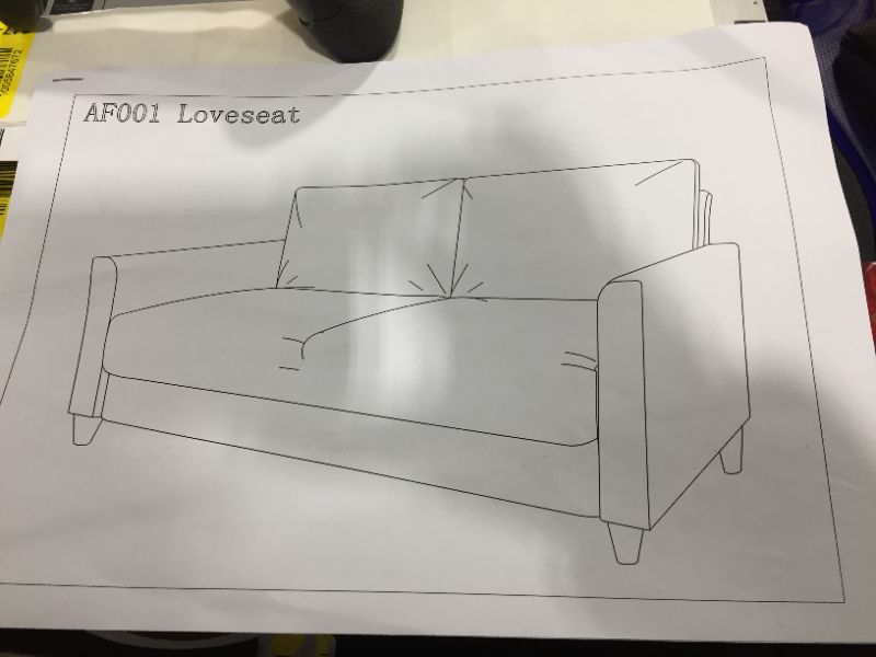 Photo 1 of af001 loveseat dark grey
