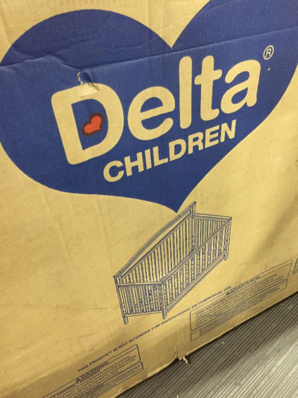 Photo 3 of Delta Children 7380-100 Emery 4-in-1 Accs Convertible Crib White

