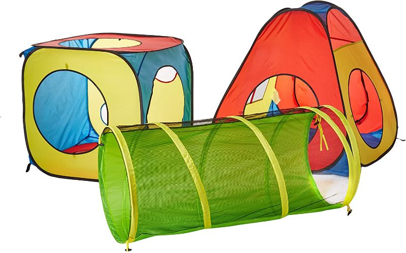 Photo 1 of Children Play Tent House with 2 Tunnel, 1 Tents for Boys, Girls, Babies and Toddlers for Indoor and Outdoor Use
