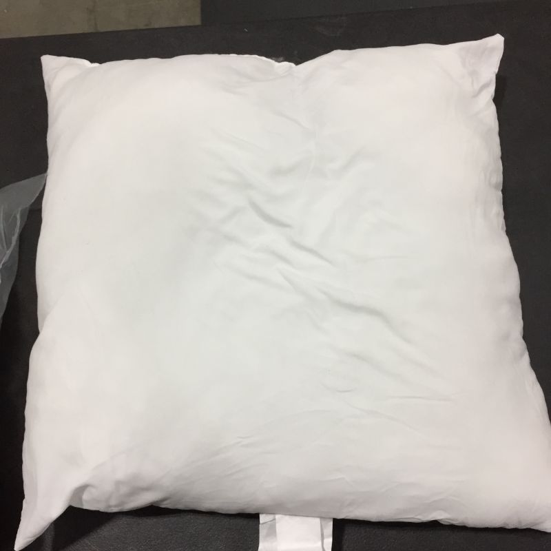 Photo 2 of Amazon Basics White Hypoallergenic Decorative Throw Pillow Insert - 22" x 22", 1-Pack