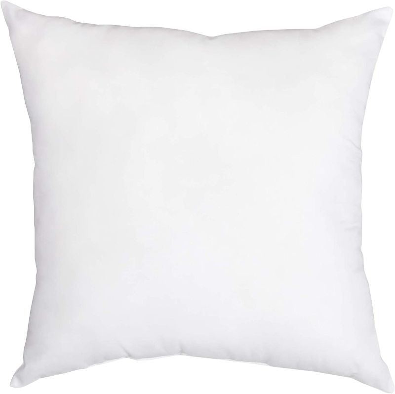 Photo 1 of Amazon Basics White Hypoallergenic Decorative Throw Pillow Insert - 22" x 22", 1-Pack