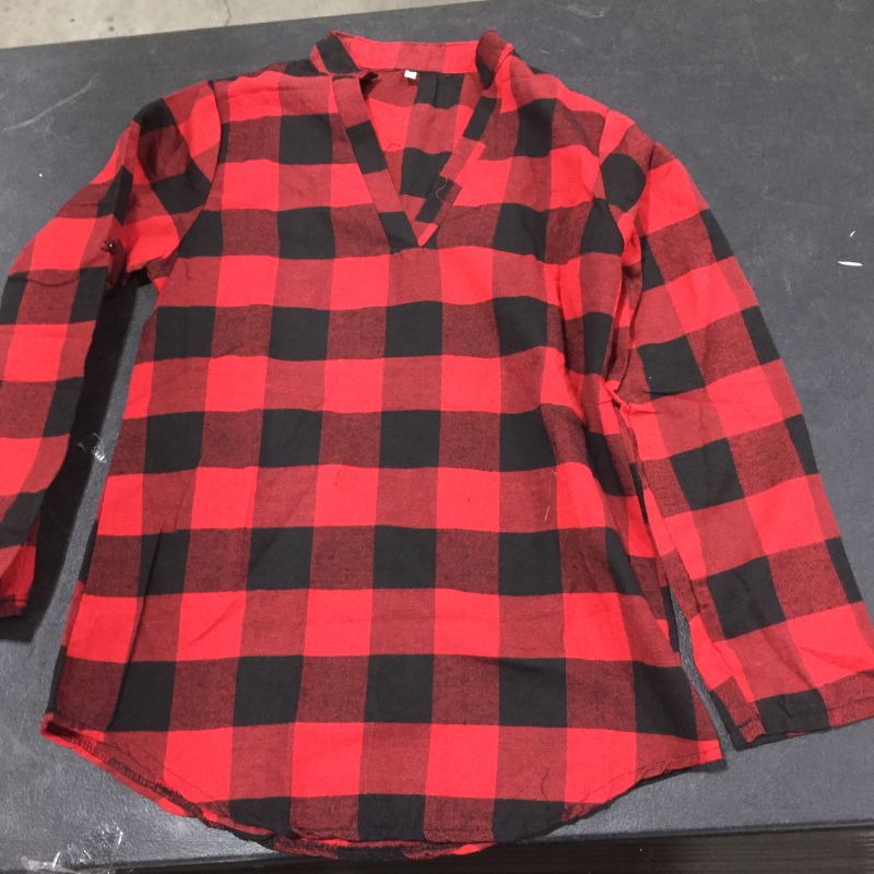 Photo 1 of unisex long sleeve flannel v neck size:L