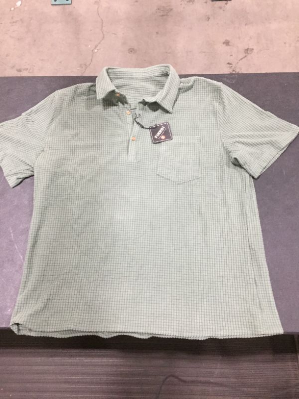 Photo 1 of finndi mens green polo shirt