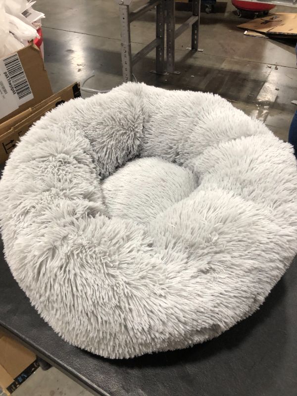 Photo 2 of Active Pets Plush Calming Dog Bed, Donut Dog Bed for Small Dogs, Medium & Large, Anti Anxiety Dog Bed, Soft Fuzzy Calming Bed for Dogs & Cats, Comfy Cat Bed, Marshmallow Cuddler Nest Calming Pet Bed
