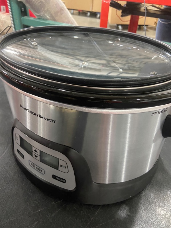 Photo 3 of Hamilton Beach - FlexCook 6qt Digital Slow Cooker - Silver
